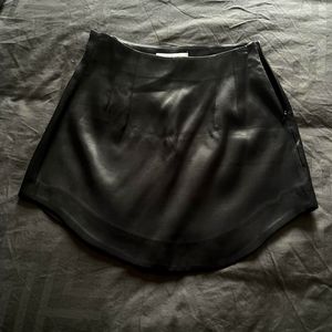 Satin mini skirt